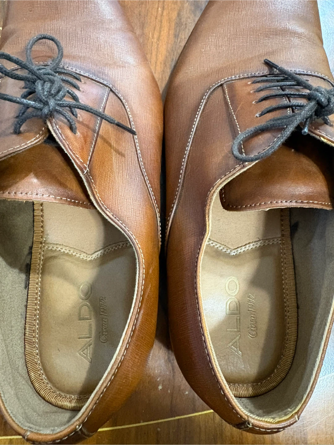 Aldo Oxford Brown Leather Shoes - Size 12 - photo 3