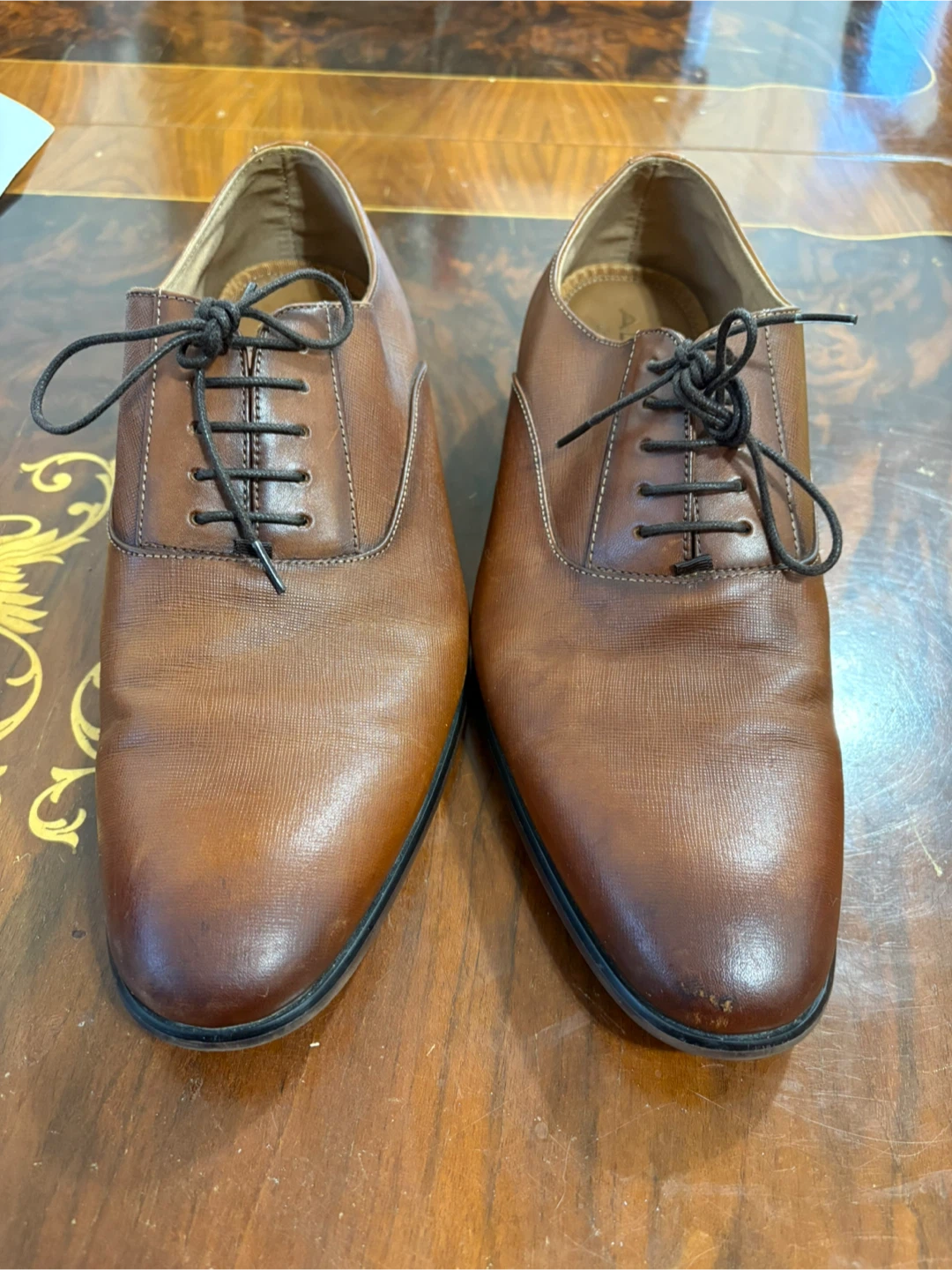 Aldo Oxford Brown Leather Shoes - Size 12