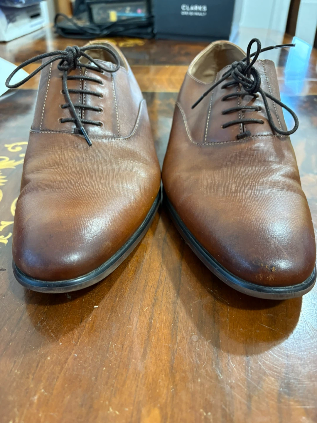 Aldo Oxford Brown Leather Shoes - Size 12 - photo 2