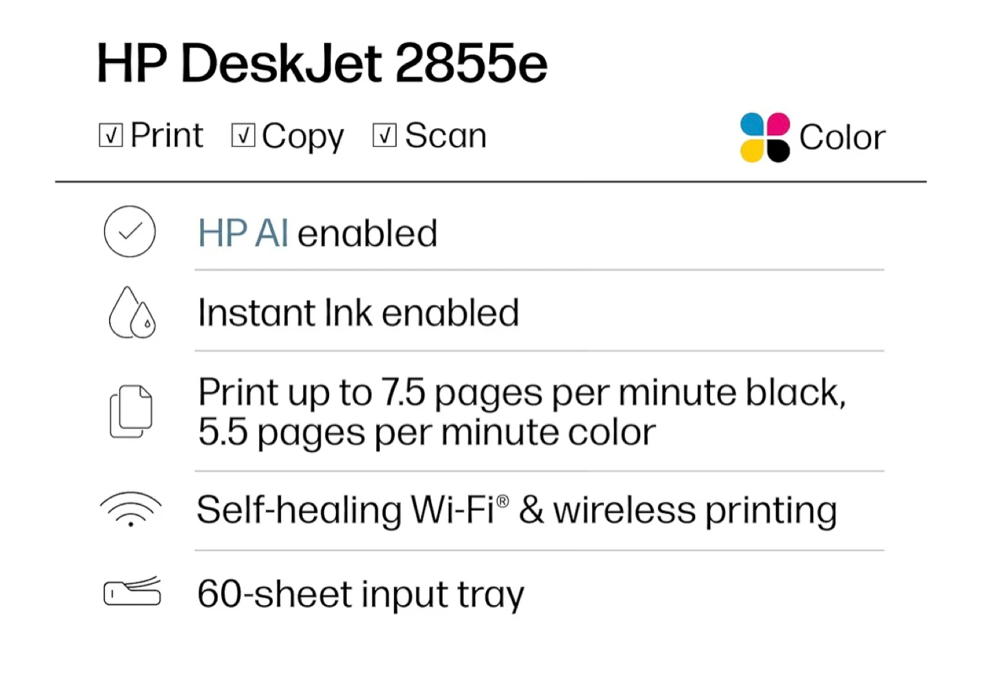 HP DeskJet 2855e All-in-One Printer - photo 5