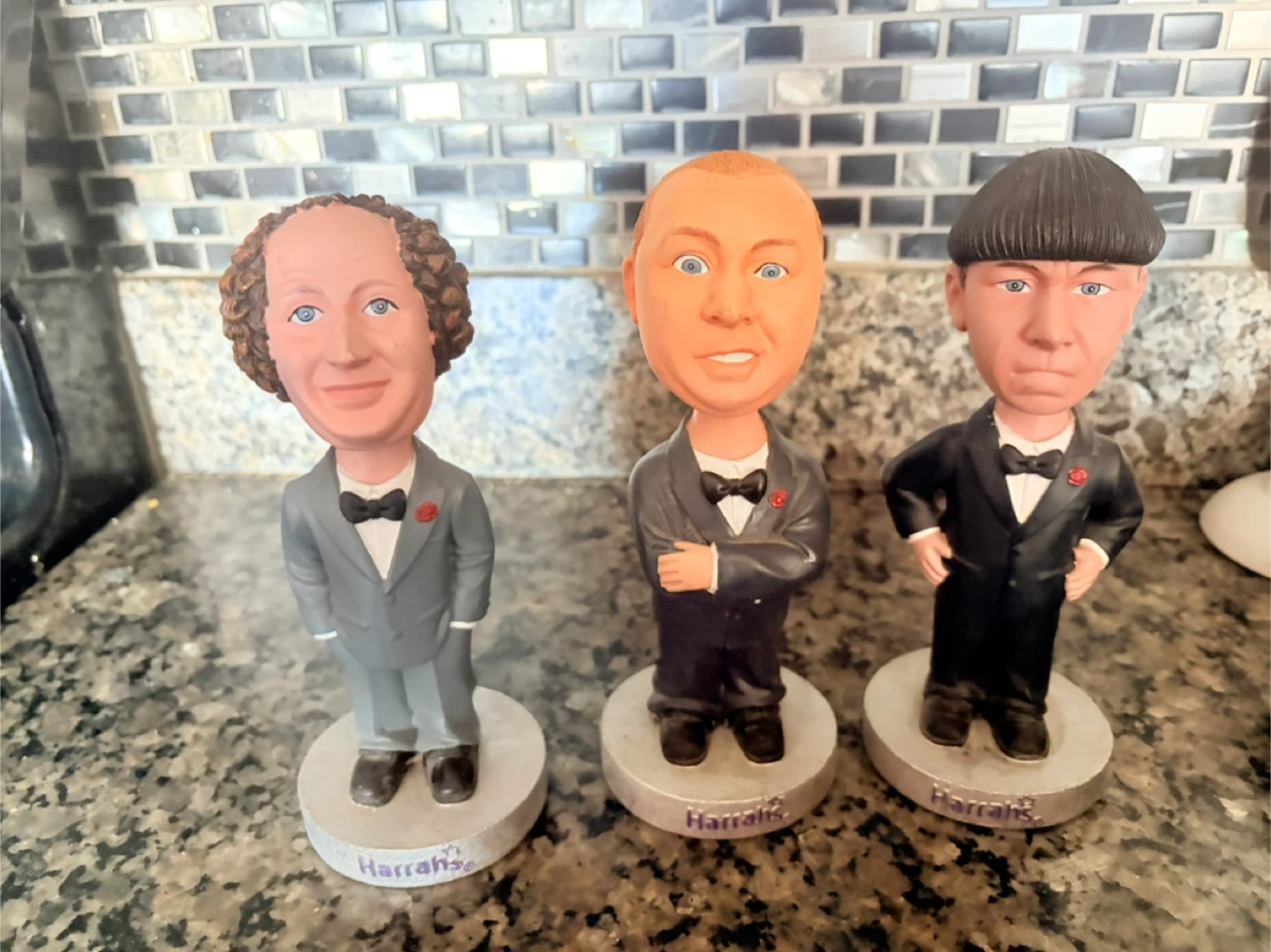 Set of 3 Collectors 3 Stooges Bobbleheads