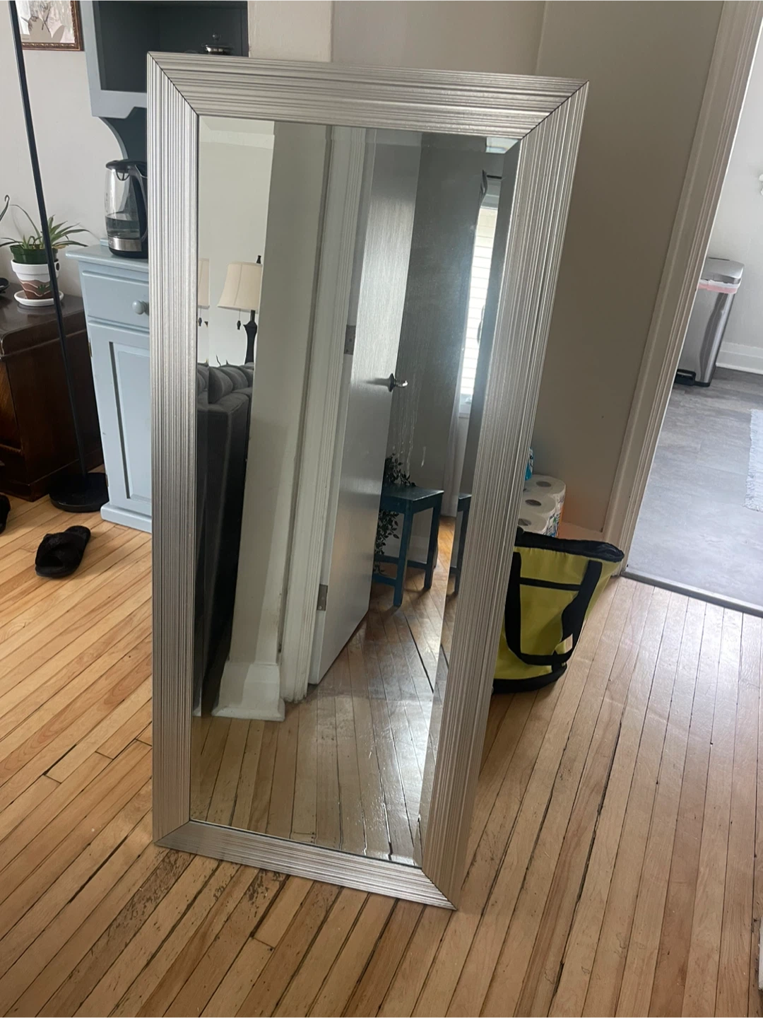 Silver Framed Full Length Mirror