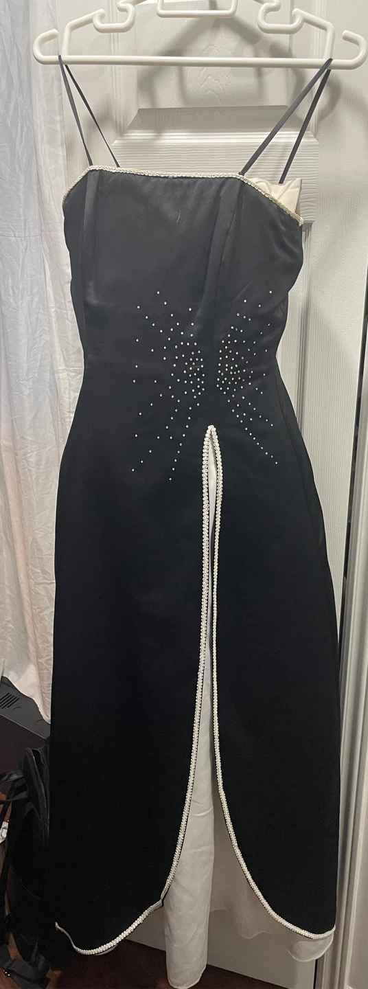 Black Evening Dress with Rhinestone Detail - photo 2