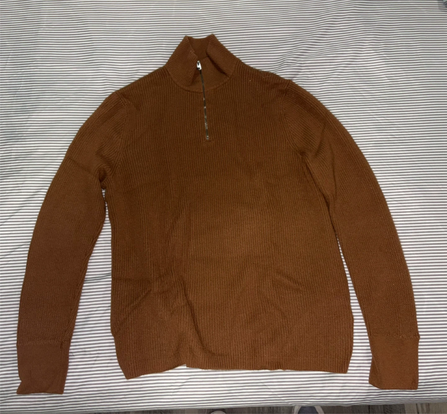 Banana Republic Men's Quarter Zip Sweater L/G Brown - photo 2