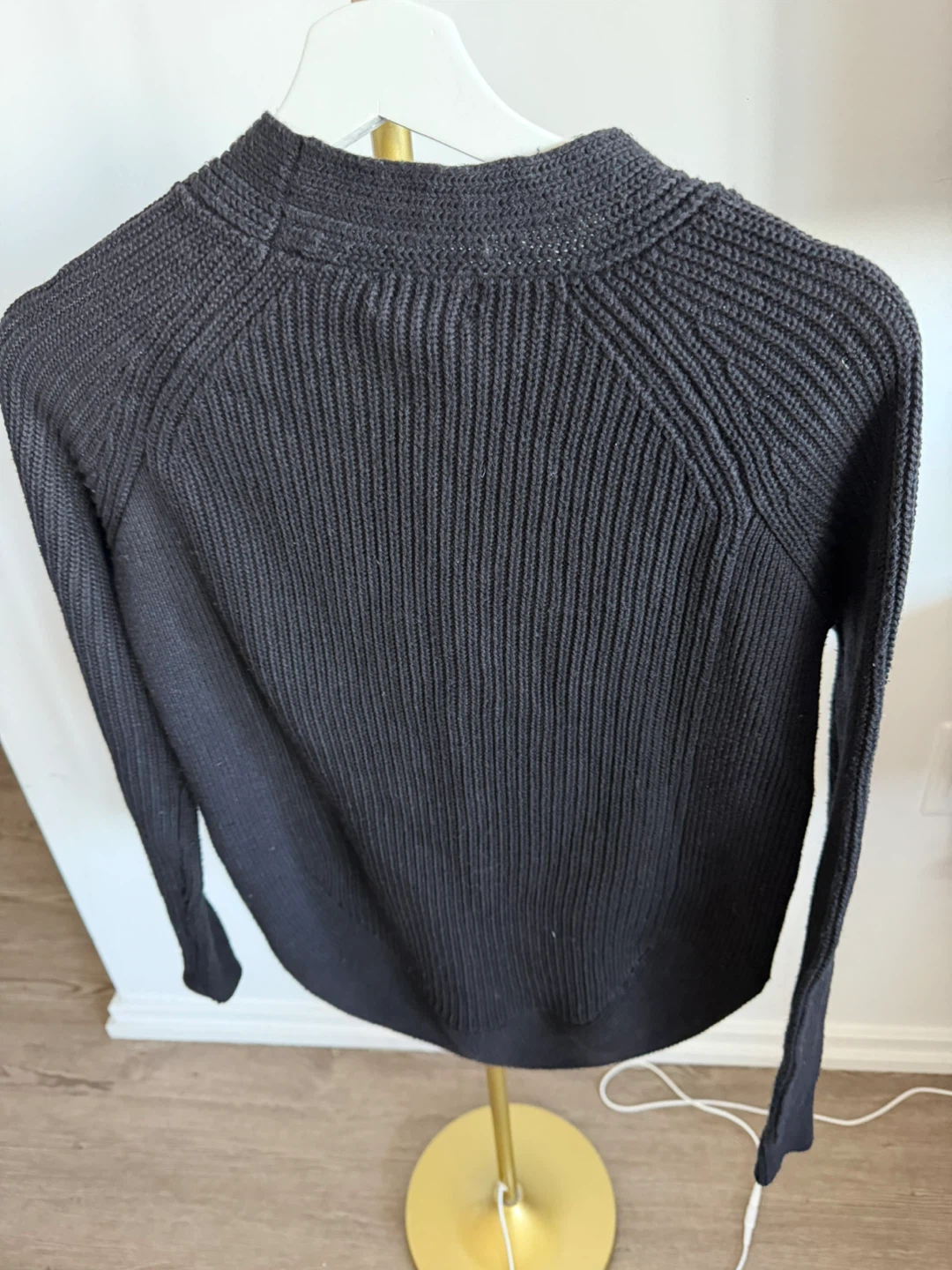 Lord & Taylor Black ribbed mock neck sweater - photo 2