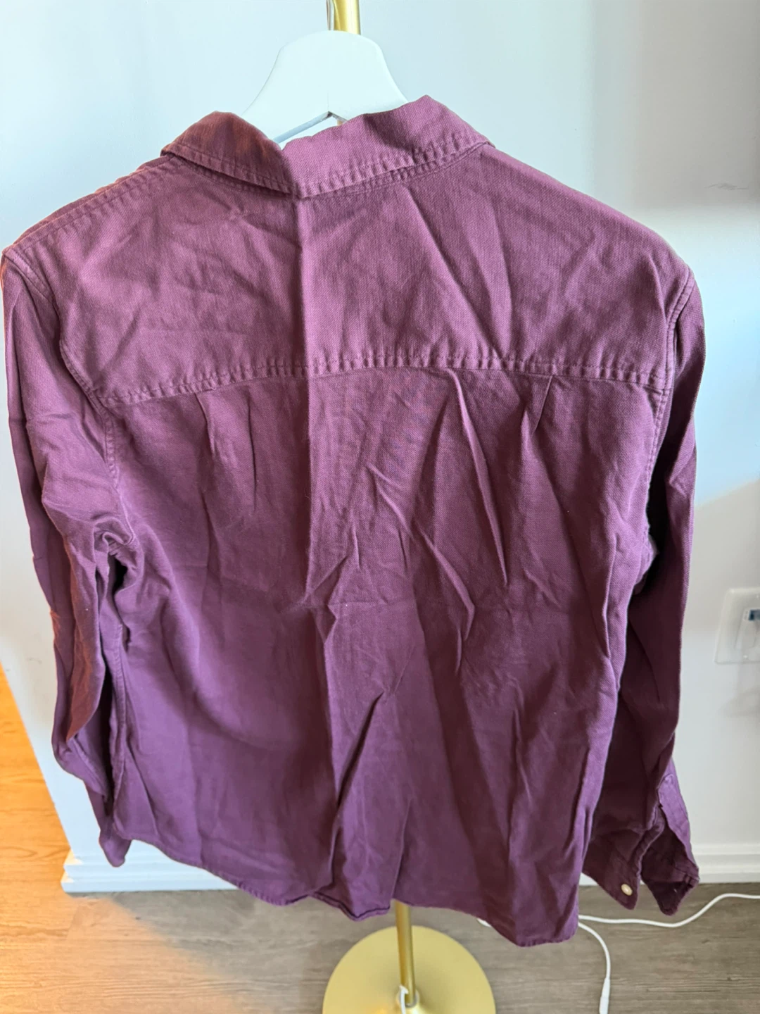 GAP Purple Long Sleeve Button-Up Shirt - photo 2