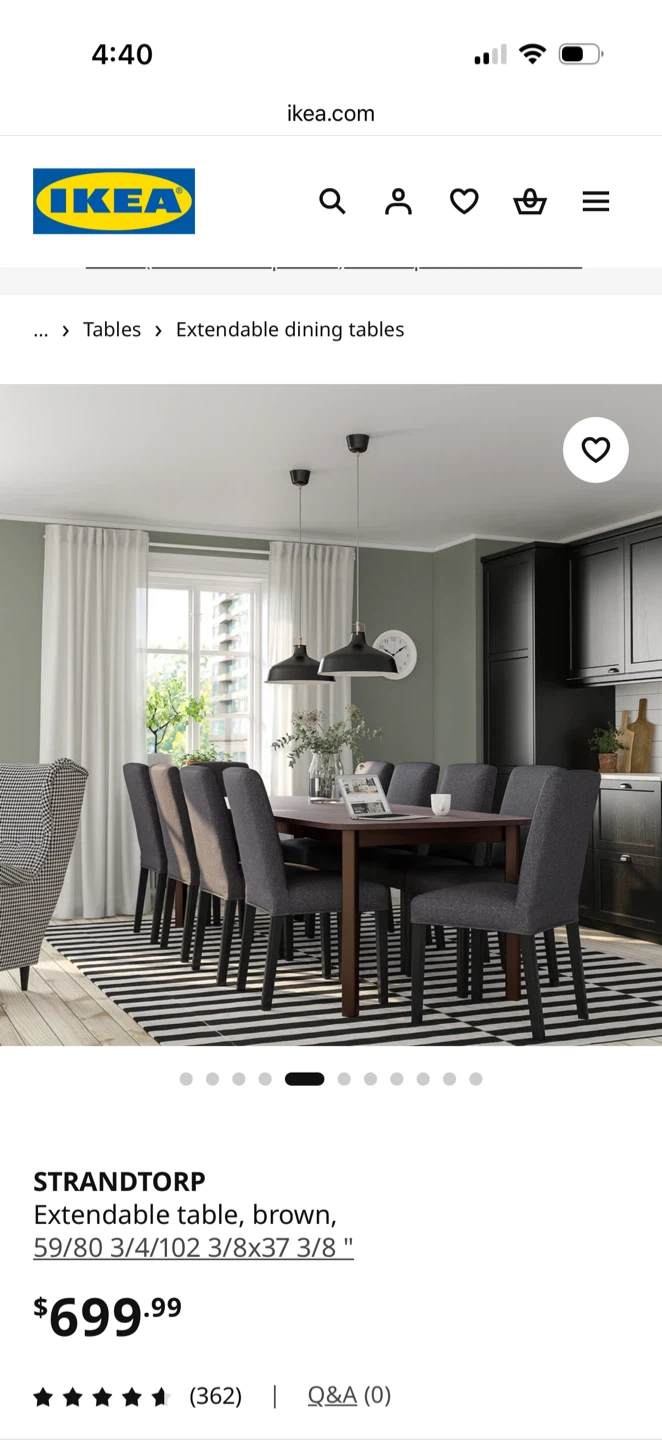 IKEA STRANDTORP Extendable Dining Table - photo 4