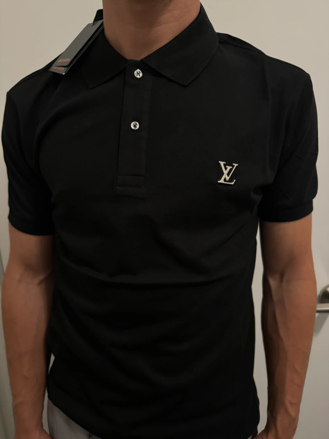 Louis Vuitton Polo Shirt white and black