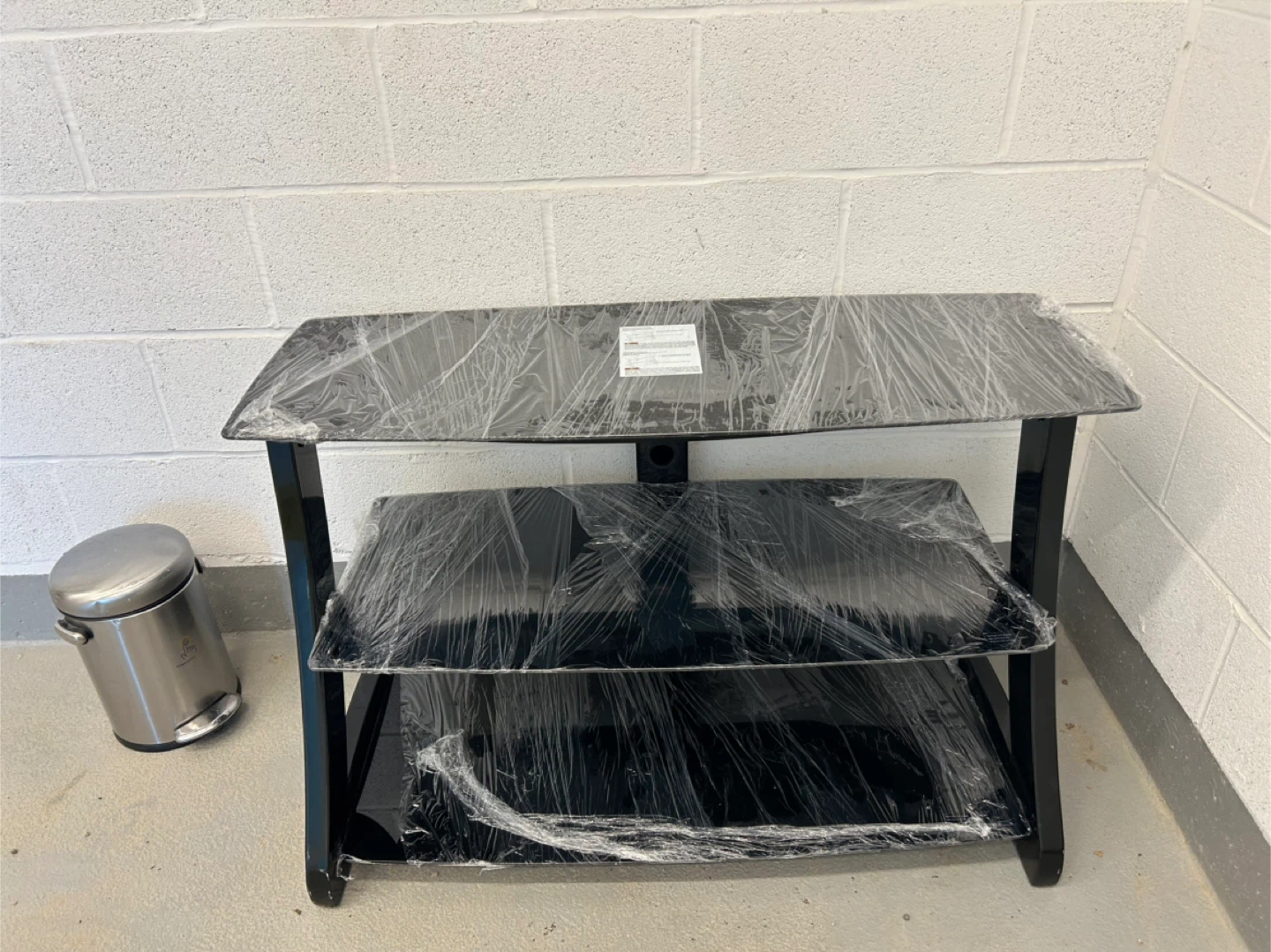 Black 3-Tier TV Stand