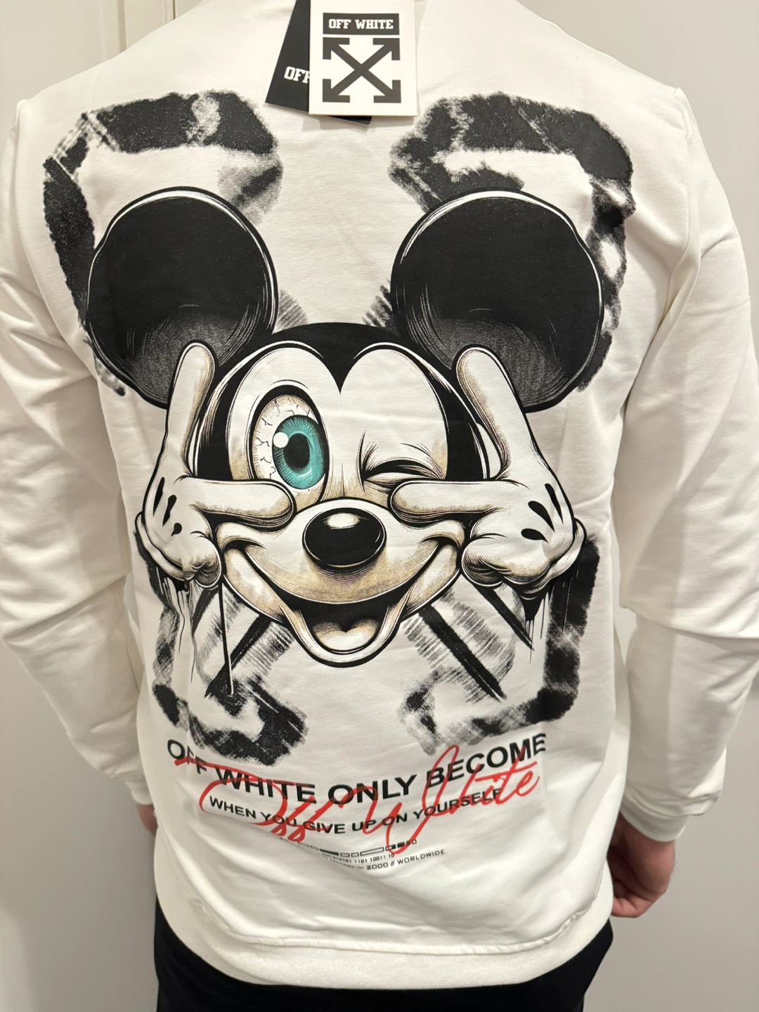 OFF WHITE Mickey Mouse Graphic Sweatshirt