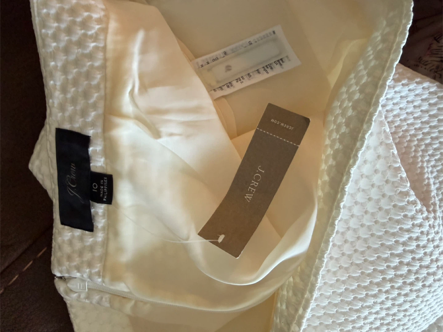 J. Crew White Textured Pencil Skirt Size 10 - photo 3