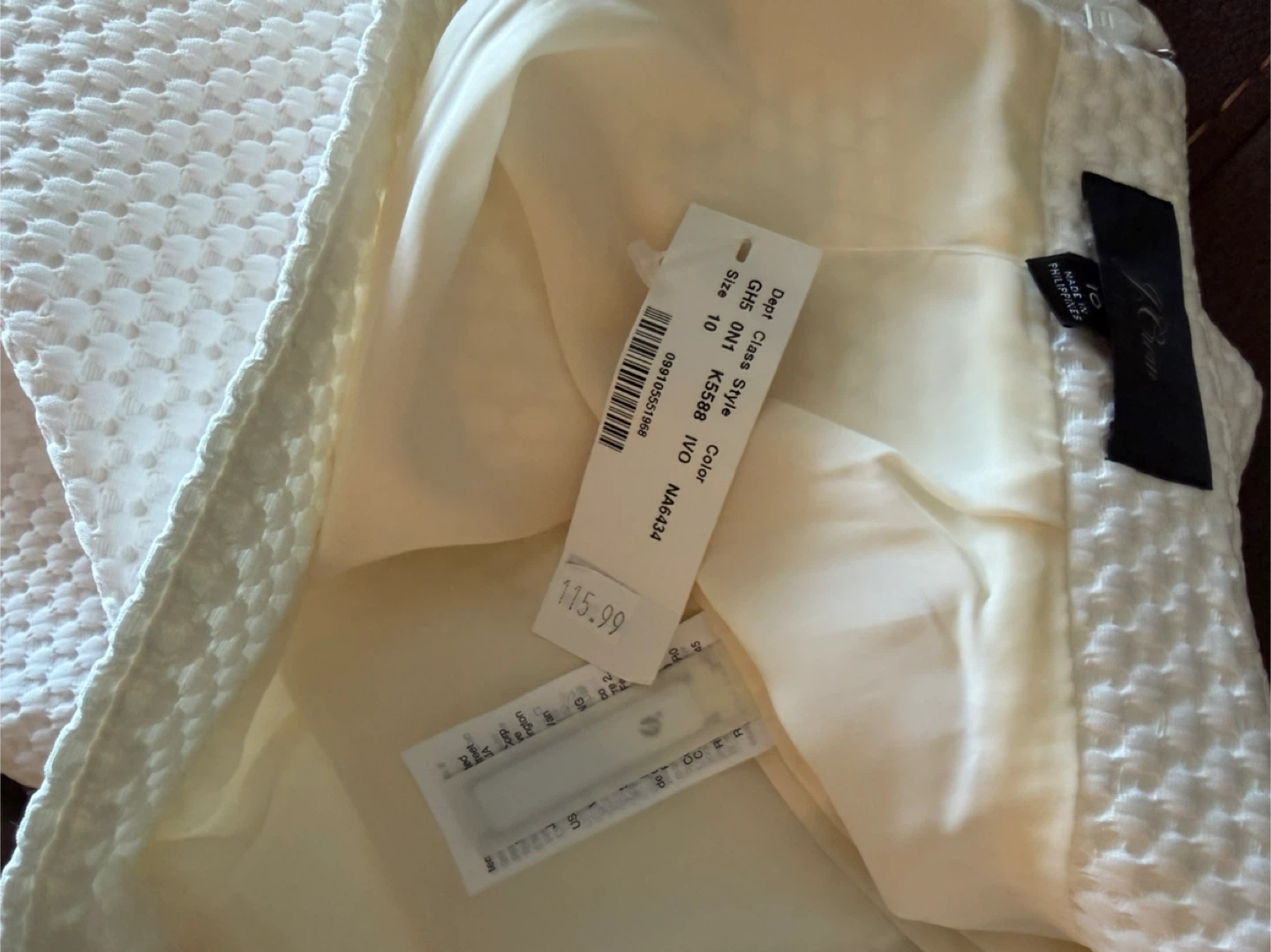 J. Crew White Textured Pencil Skirt Size 10 - photo 4