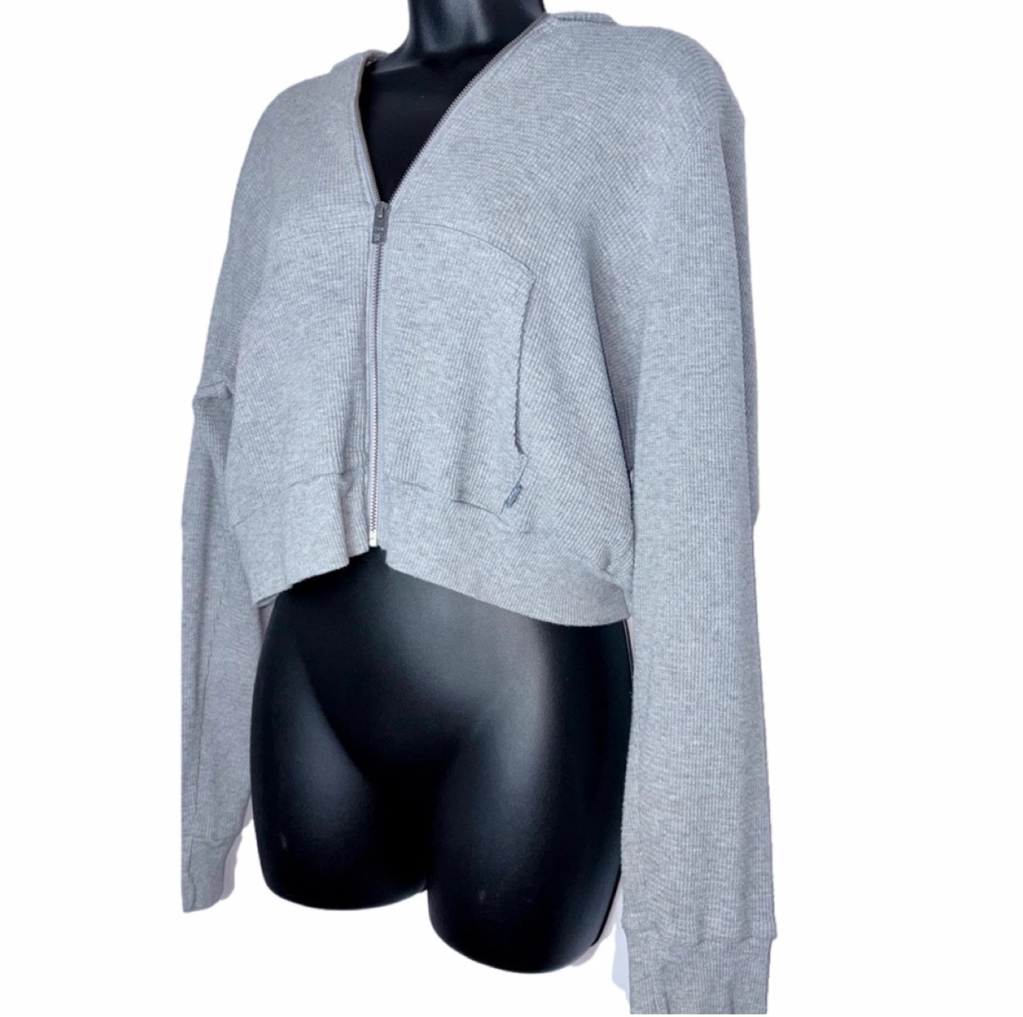 Tna Waffle Zip Hoodie Heather Dover Grey - photo 5