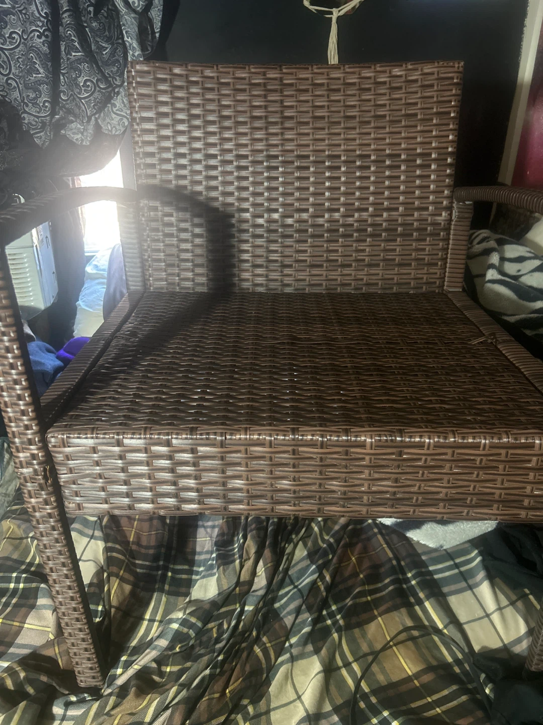 Brown Wicker Outdoor Chair