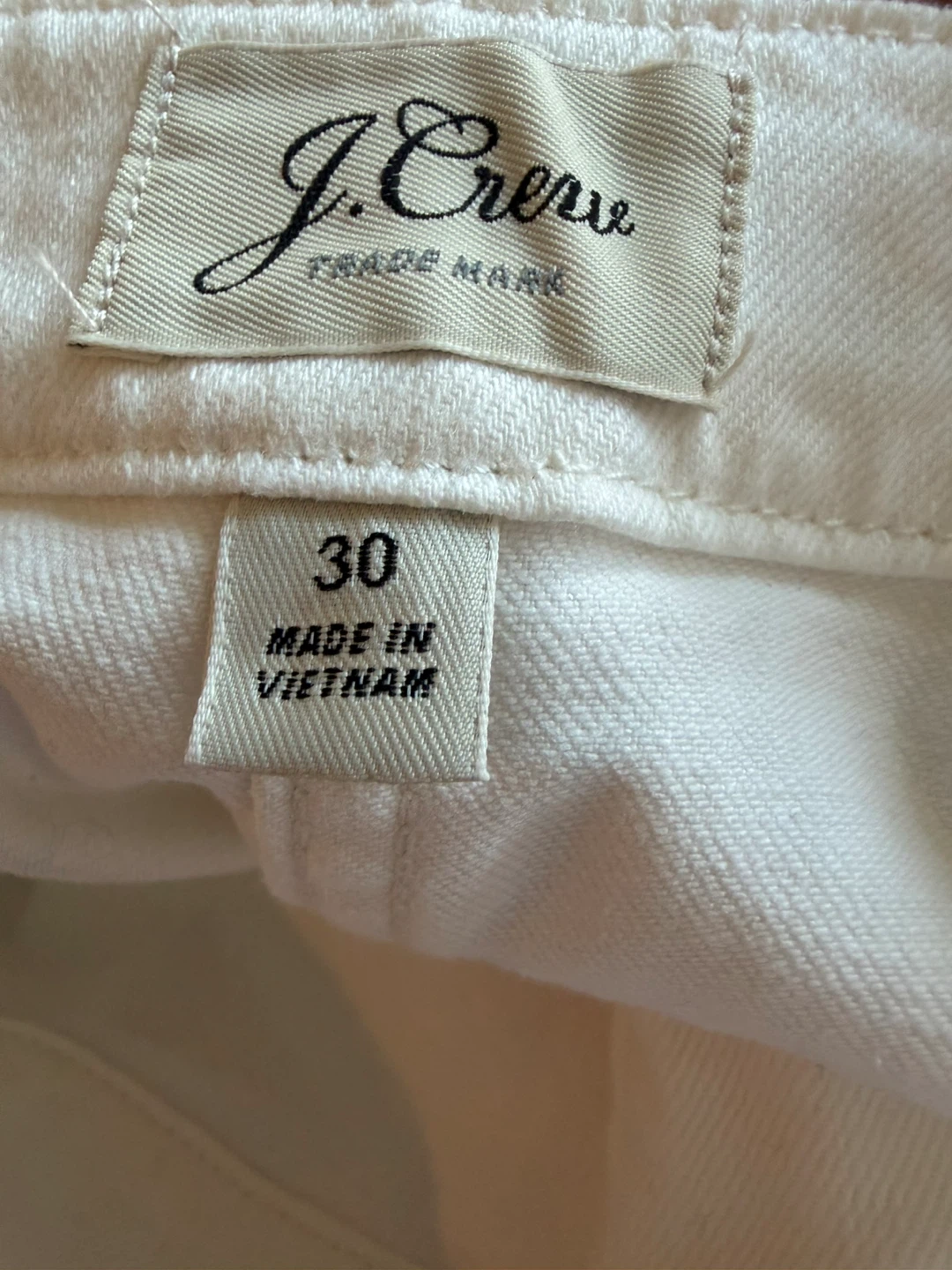 J. Crew White Lace-Up Denim Mini Skirt Size 30 - photo 3