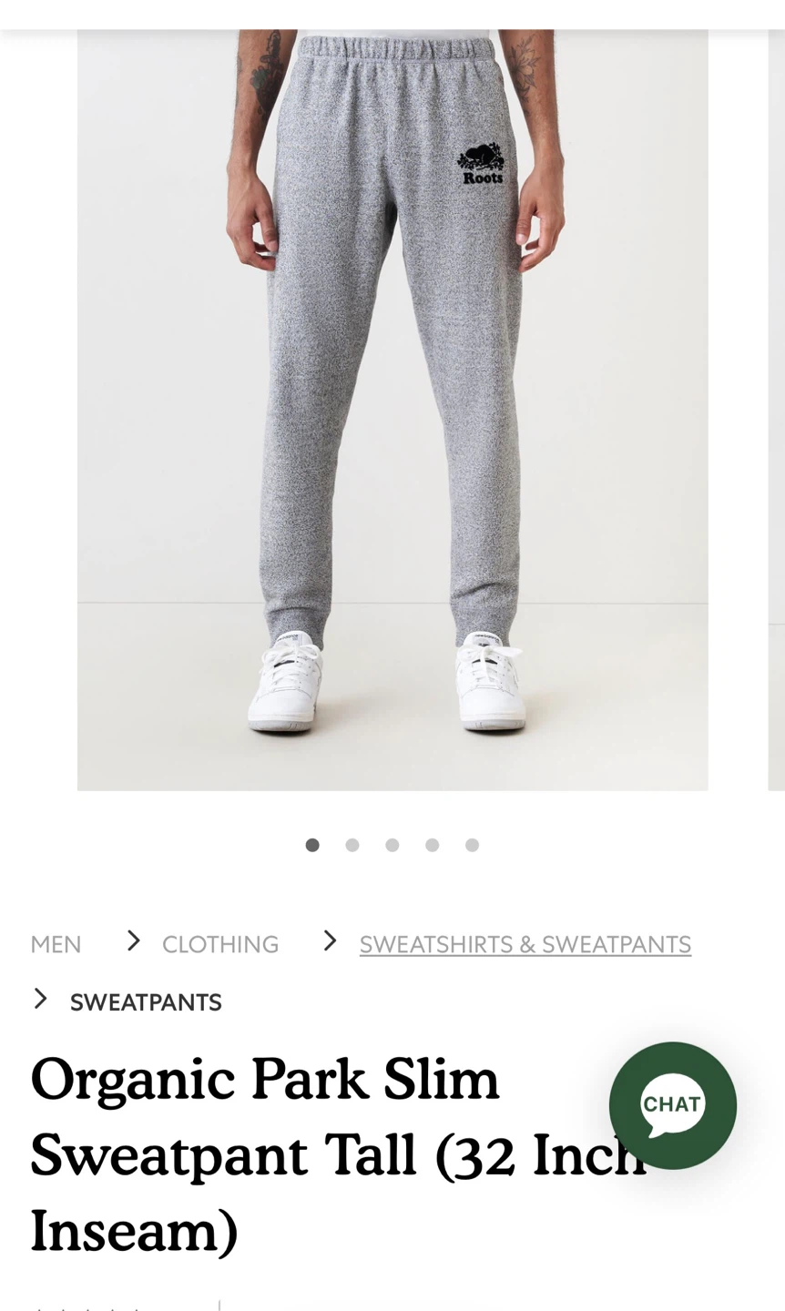 Roots Organic Park Slim Sweatpants Tall Heather - photo 2