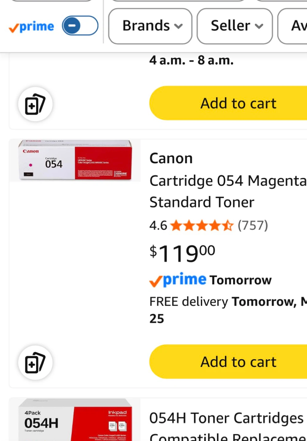 Canon Cartridge 054 Magenta Toner