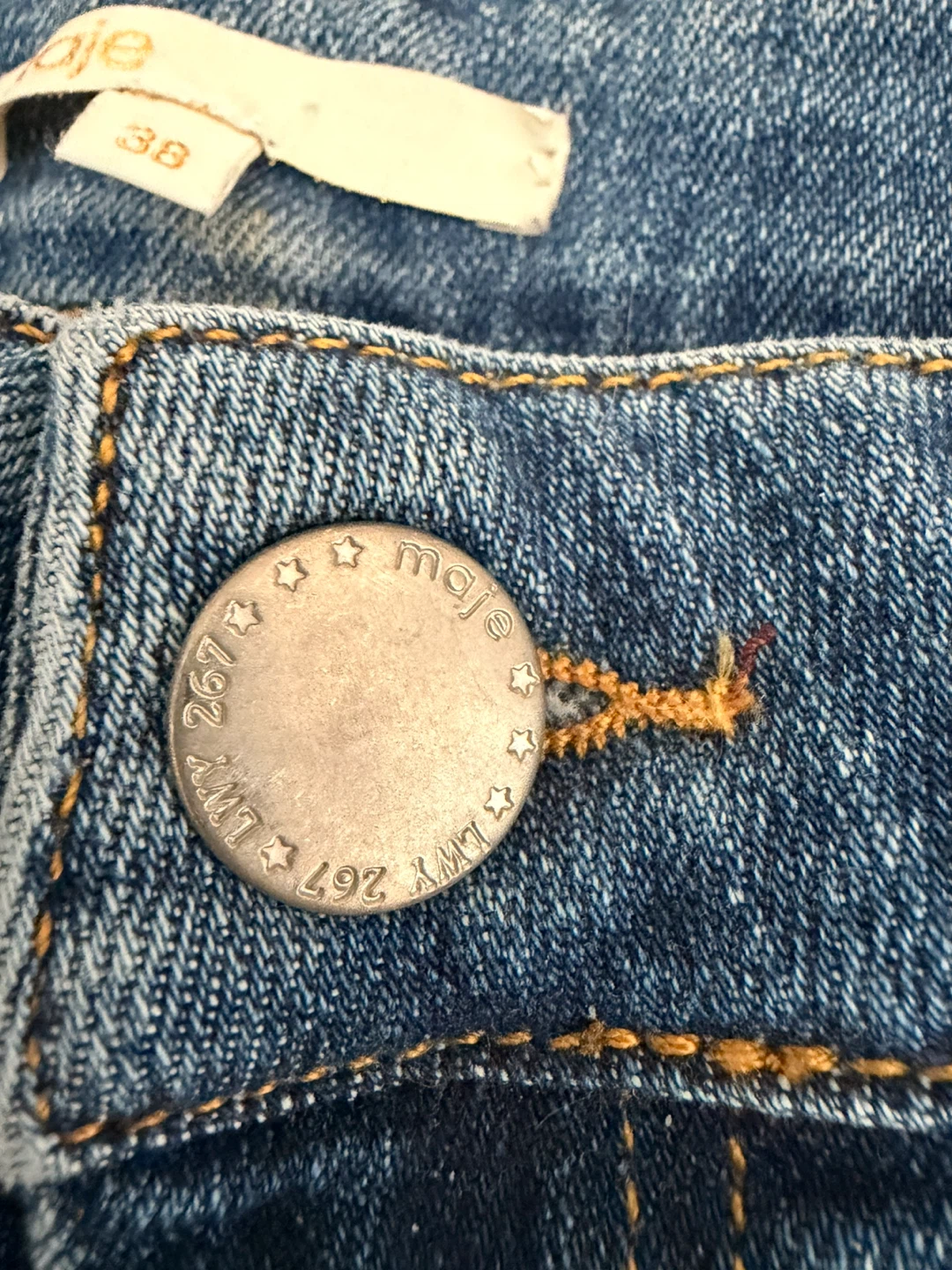 Maje Blue Denim Jeans Size 38 - photo 4