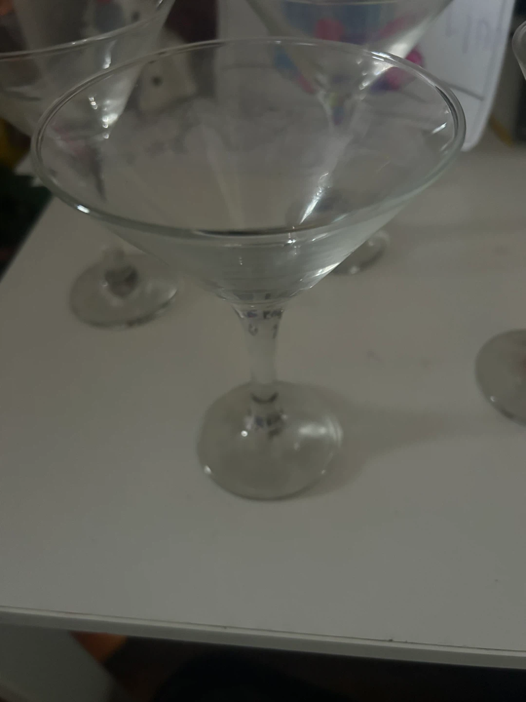 Set of 4 Clear Martini Glasses - photo 2