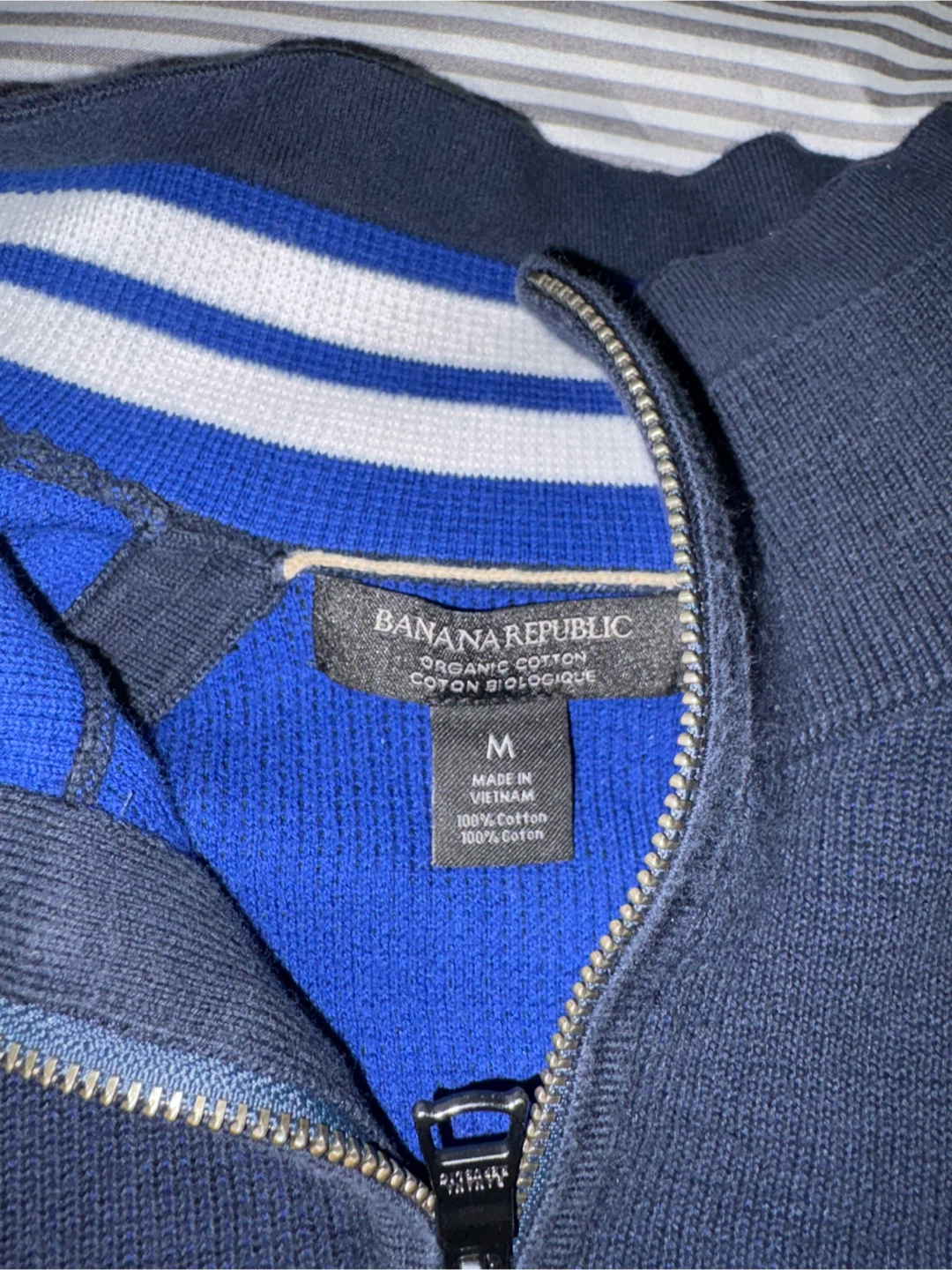 Banana Republic Organic Cotton 1/4 Zip Sweater - Men's Medium - photo 2