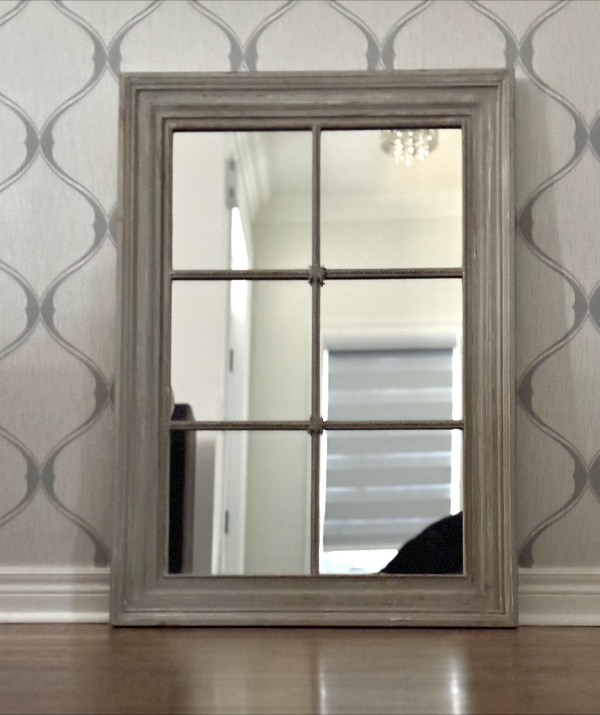 Decorative Window Pane Mirror