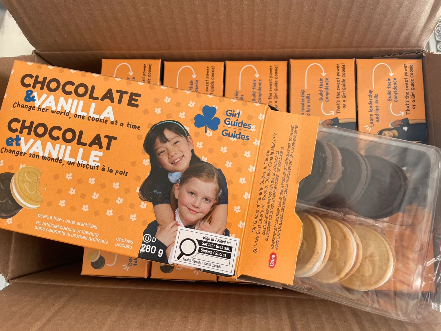 🍪 Girl Guides Chocolate & Vanilla Cookies – $6/box