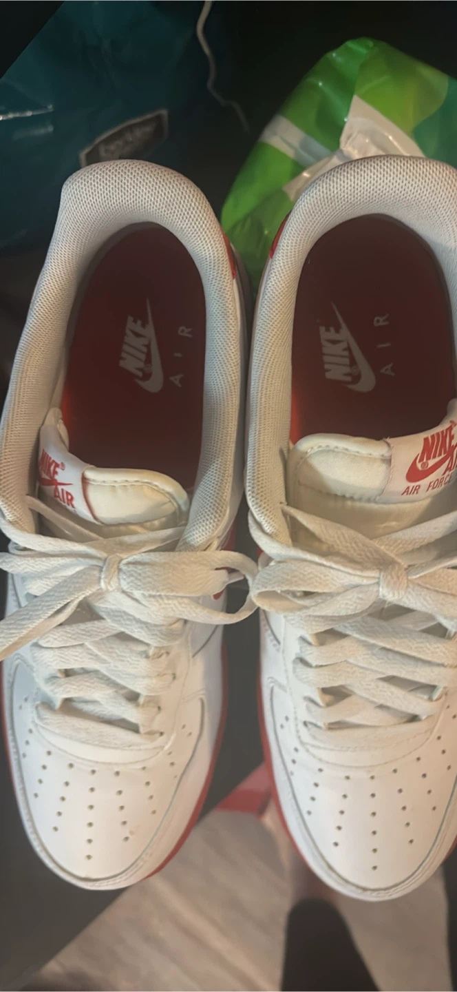 Nike Air Force 1 White/Red Sneakers - photo 3