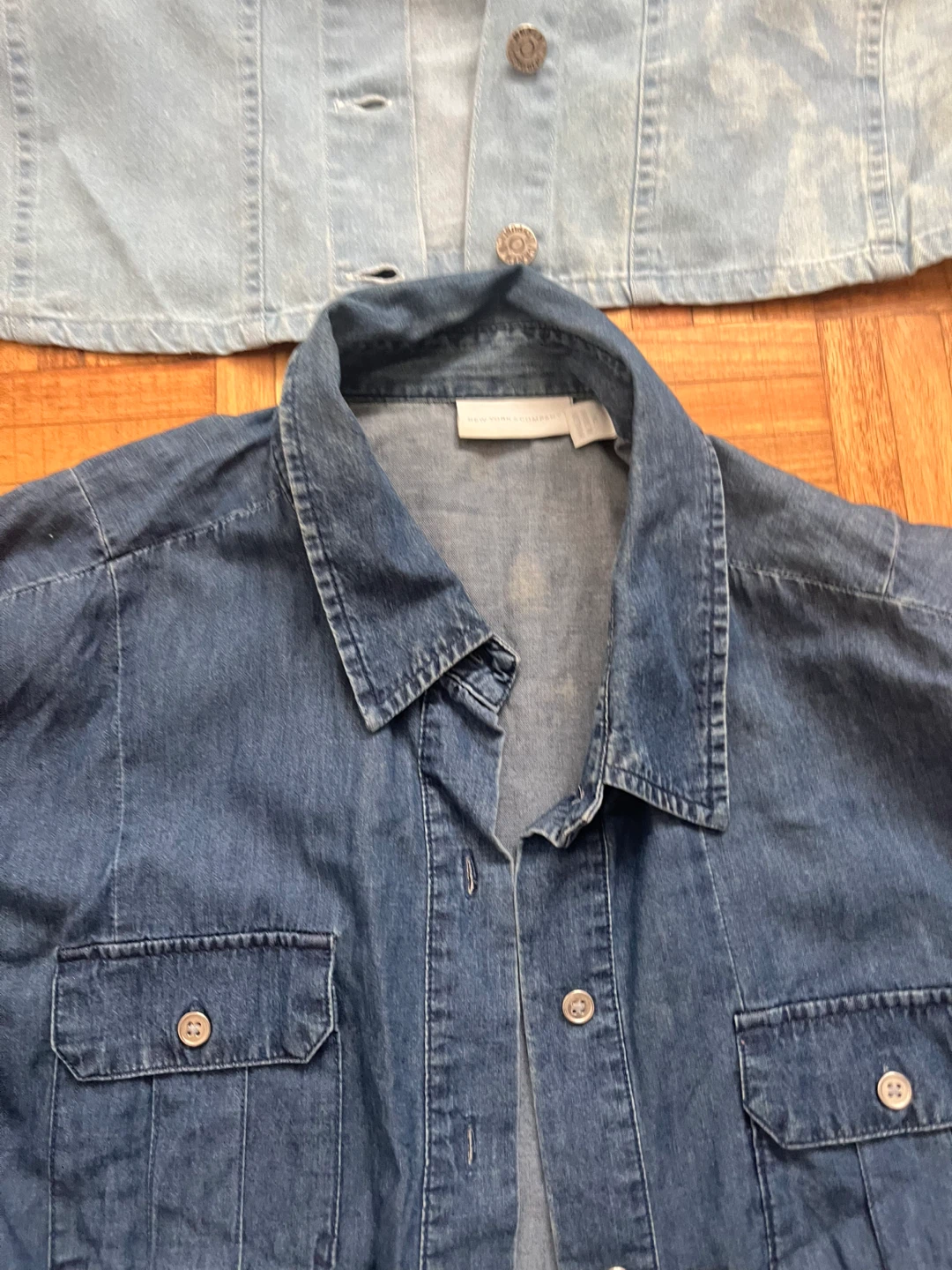 BOTH $30 Denim shirts- Short Sleeve and Long Sleeve - photo 3