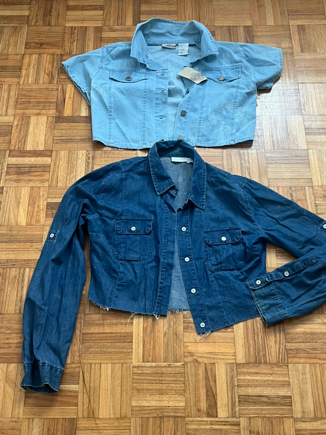 BOTH $30 Denim shirts- Short Sleeve and Long Sleeve
