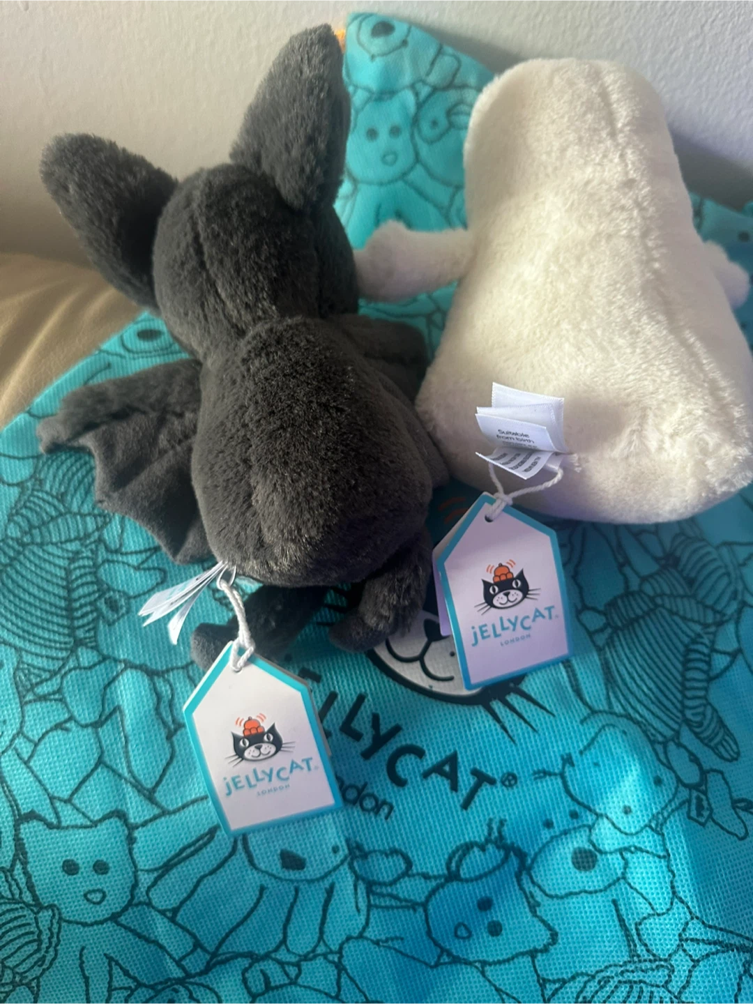 Jellycat Oooky Ghost & Ooky Bat Plush Toys - photo 2