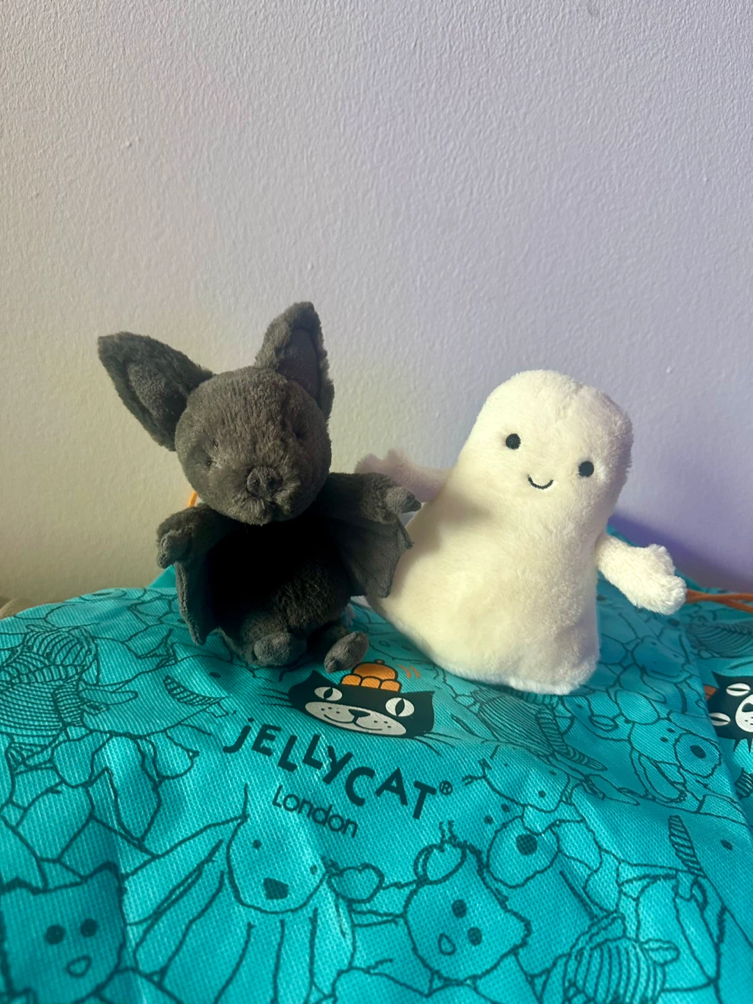 Jellycat Oooky Ghost & Ooky Bat Plush Toys