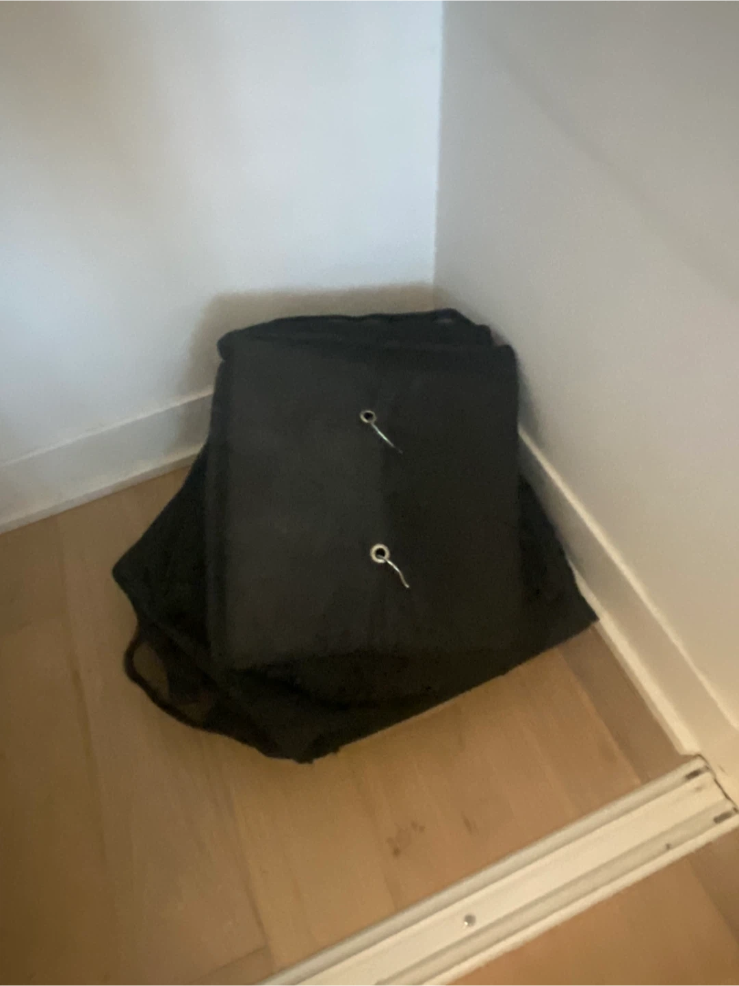 Black Fabric Hanging Closet Organizer with 6 Shelves - photo 3