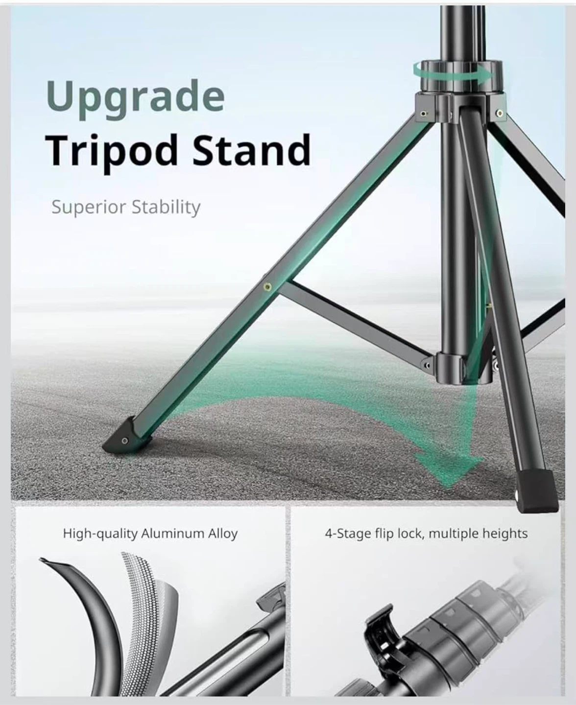 Adjustable Selfie Stick Tripod with Remote - photo 3