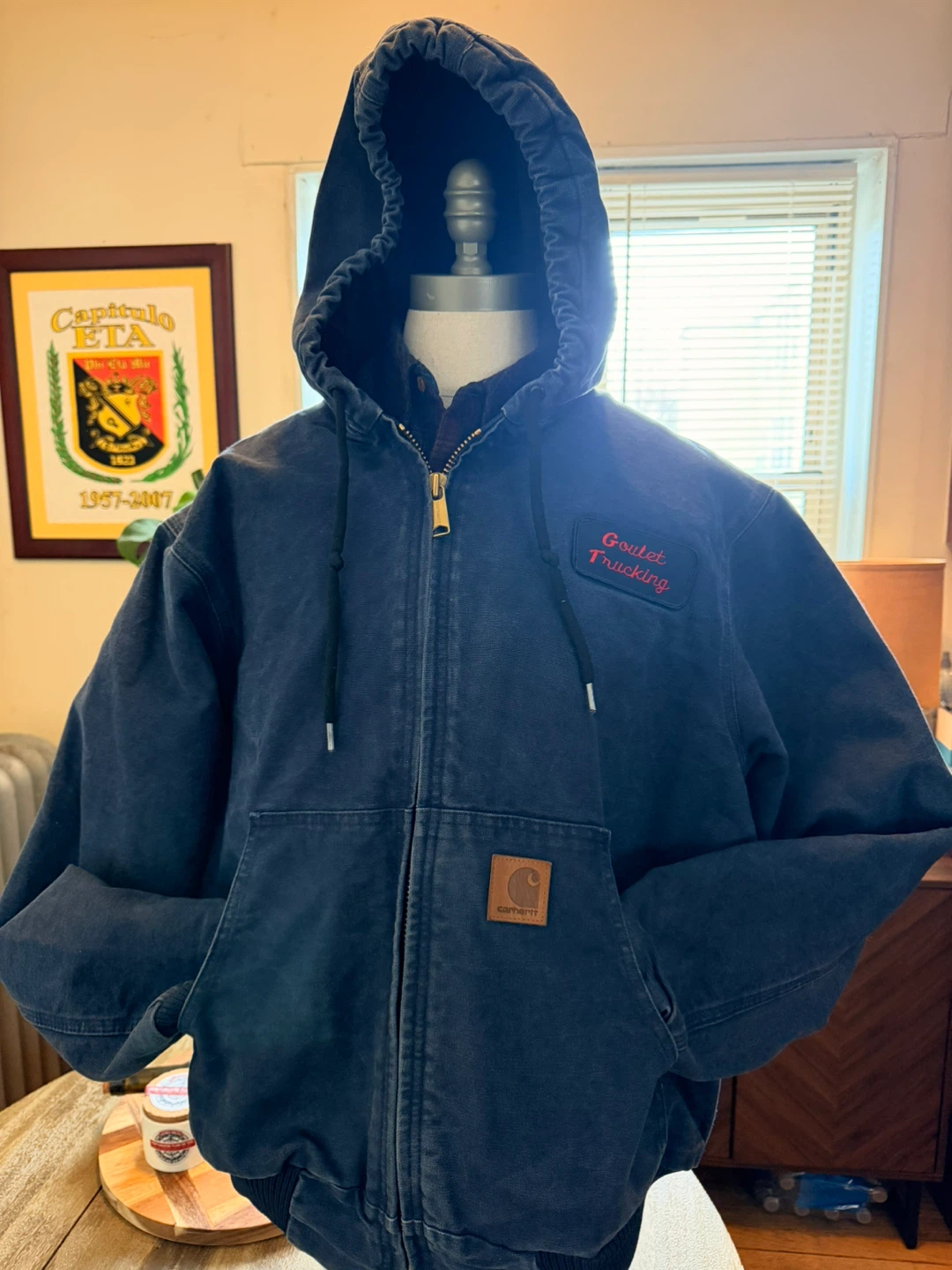 Carhartt Men's Dark Wash blue Jacket size large - photo 3