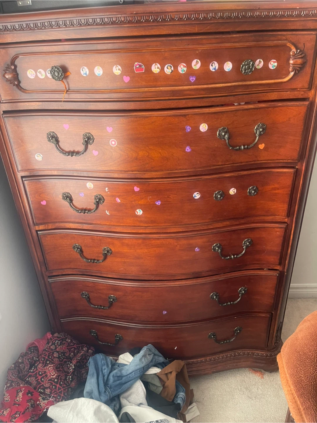 Dark Wood Bedroom Set - Dresser, Nightstand, Headboard - photo 4