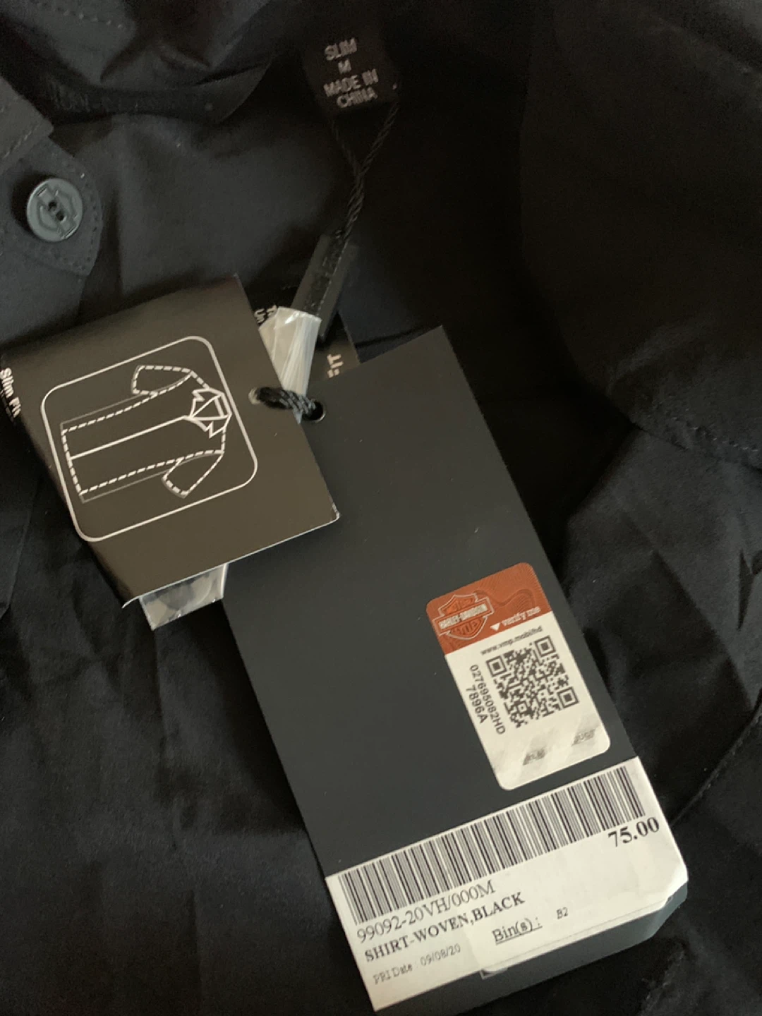Harley-Davidson Men's Black Slim Fit Button-Up Shirt - photo 3