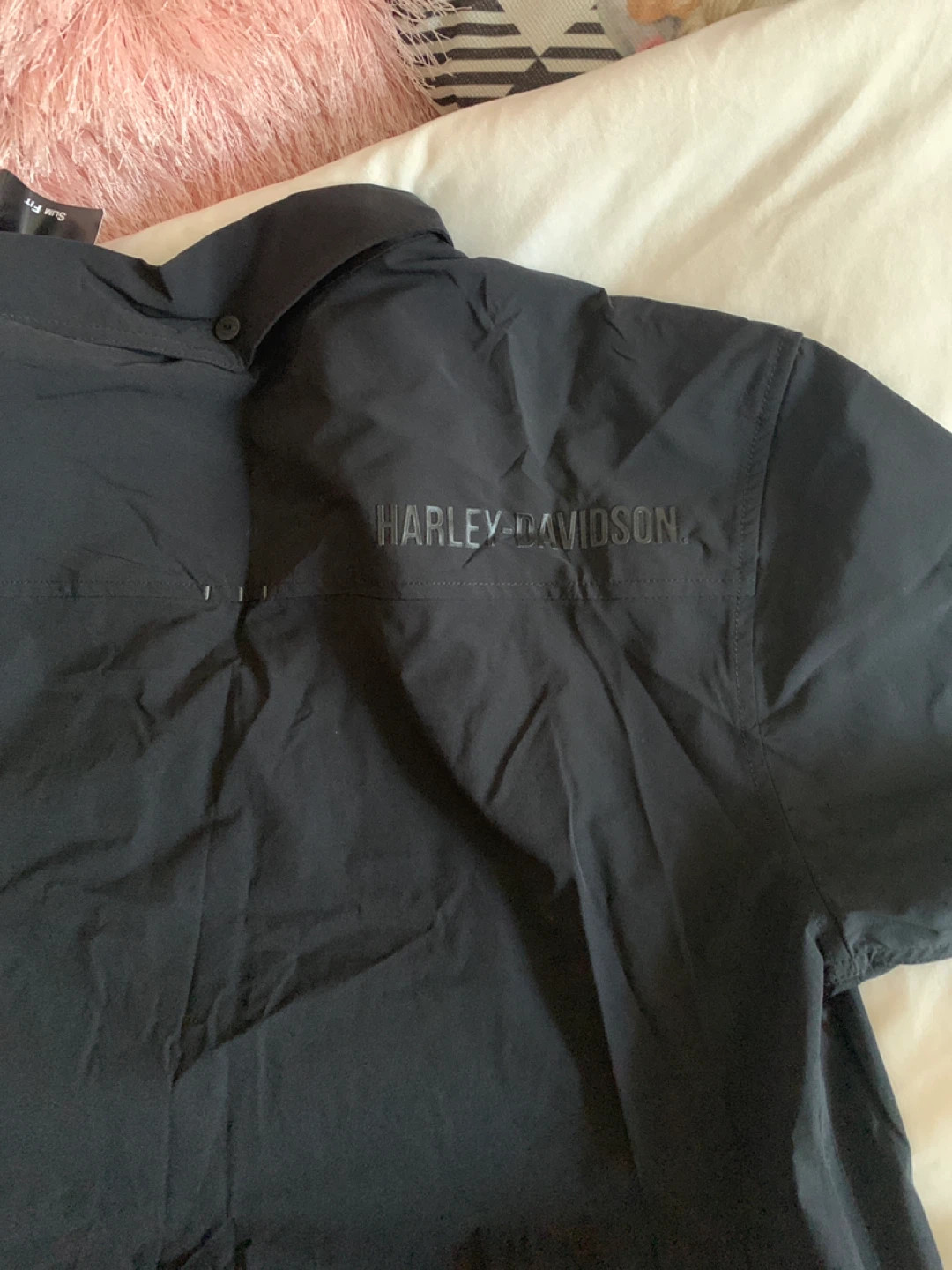 Harley-Davidson Men's Black Slim Fit Button-Up Shirt - photo 4