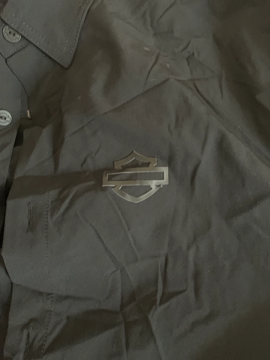 Harley-Davidson Men's Black Slim Fit Button-Up Shirt - photo 2