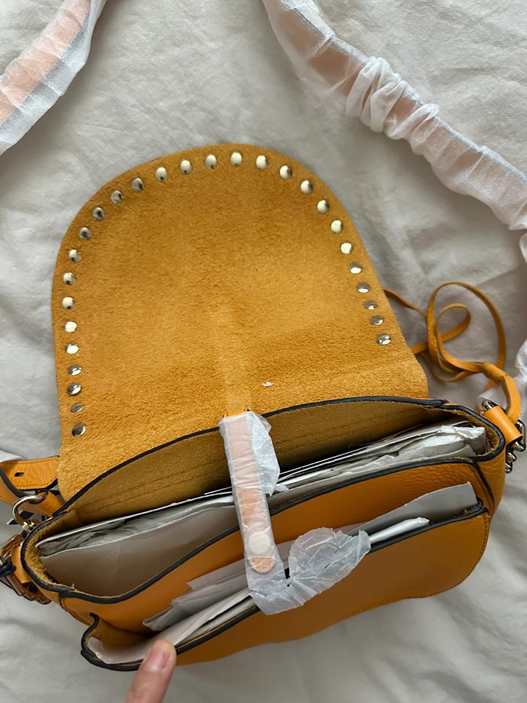 Rebecca Minkoff Unlined Saddle Bag - Saffron - photo 2