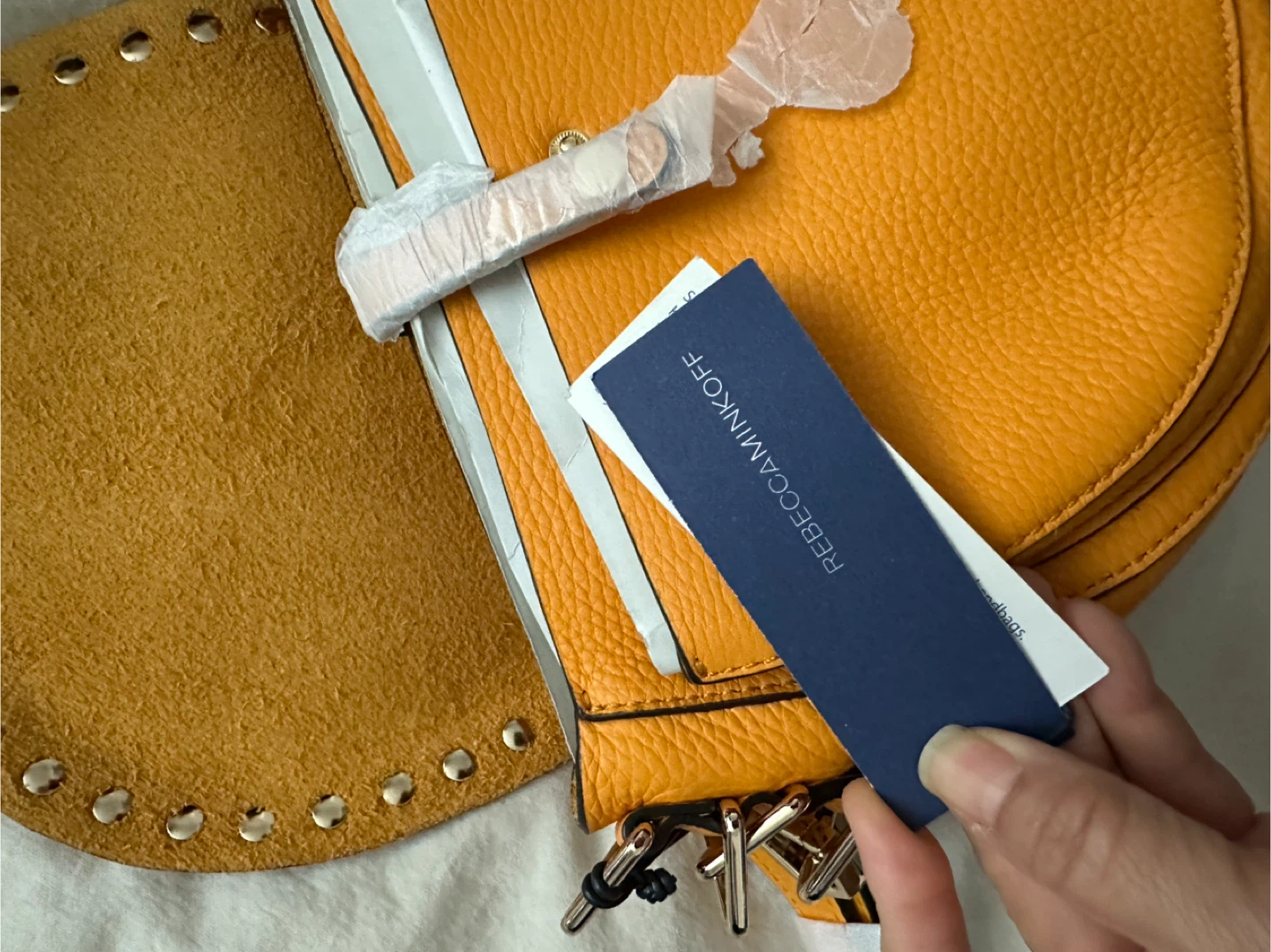 Rebecca Minkoff Unlined Saddle Bag - Saffron - photo 3