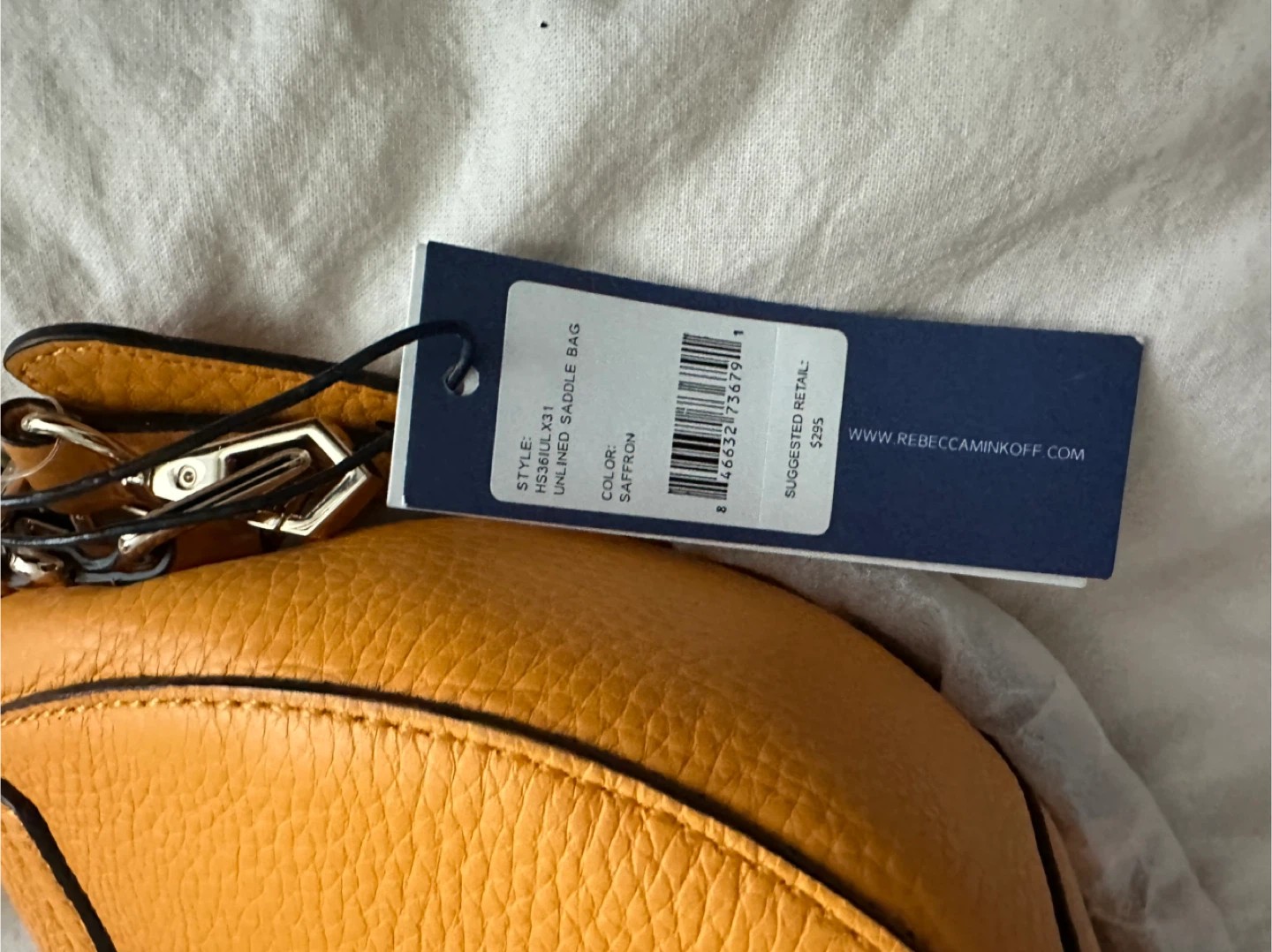 Rebecca Minkoff Unlined Saddle Bag - Saffron - photo 5