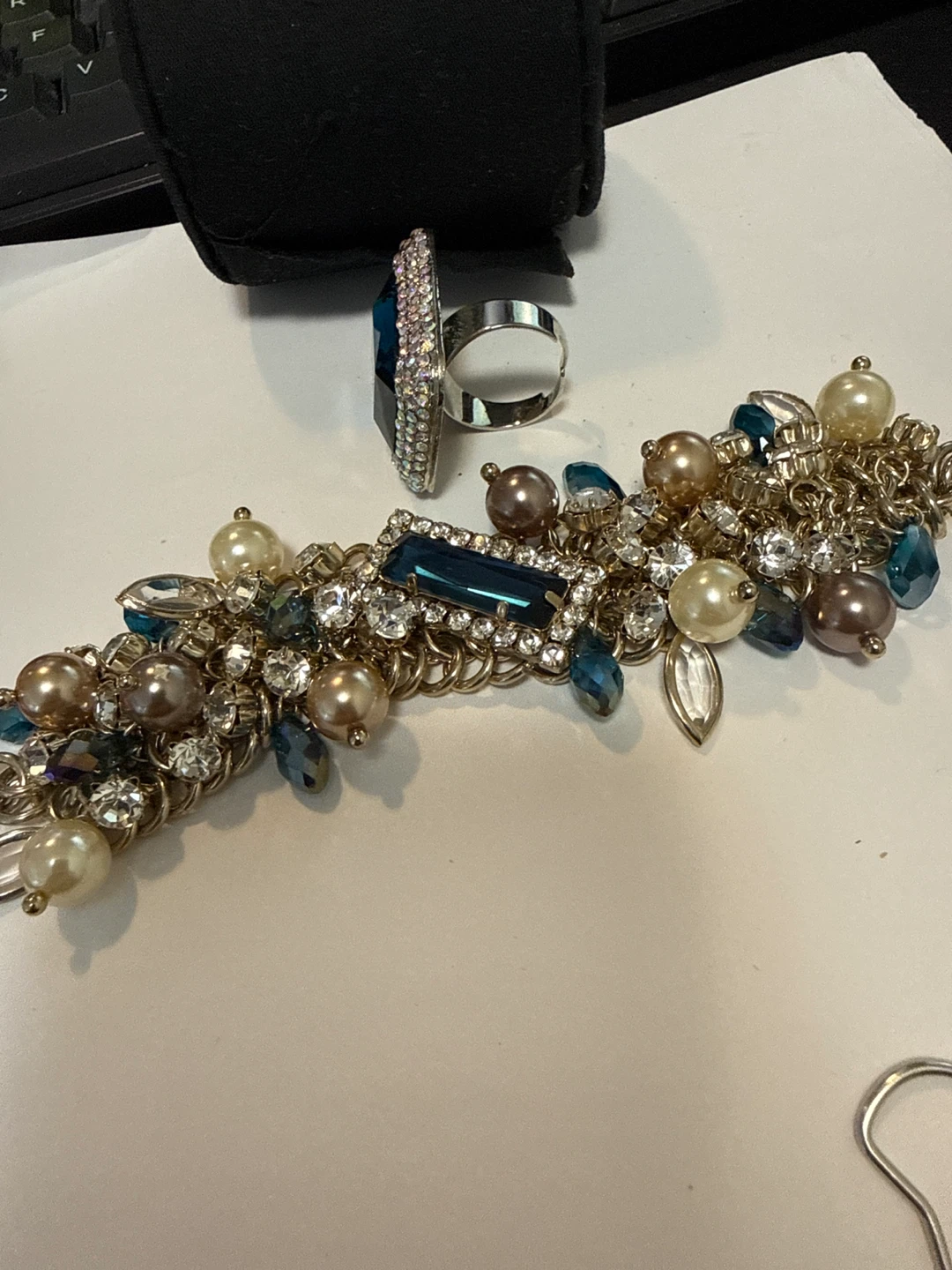 Sparkly Charm Bracelet and Ring Set - photo 2