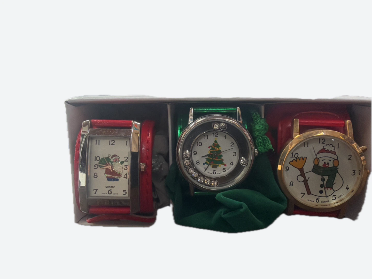 Christmas Themed Watch Set - Santa, Snowman, and Tree Designs