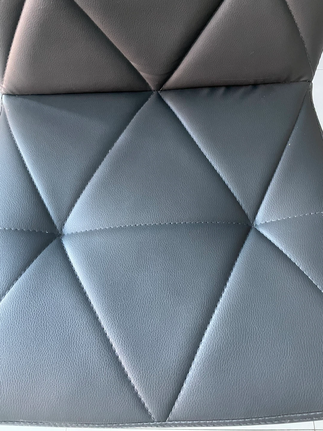 Grey Faux Leather Bar Stool