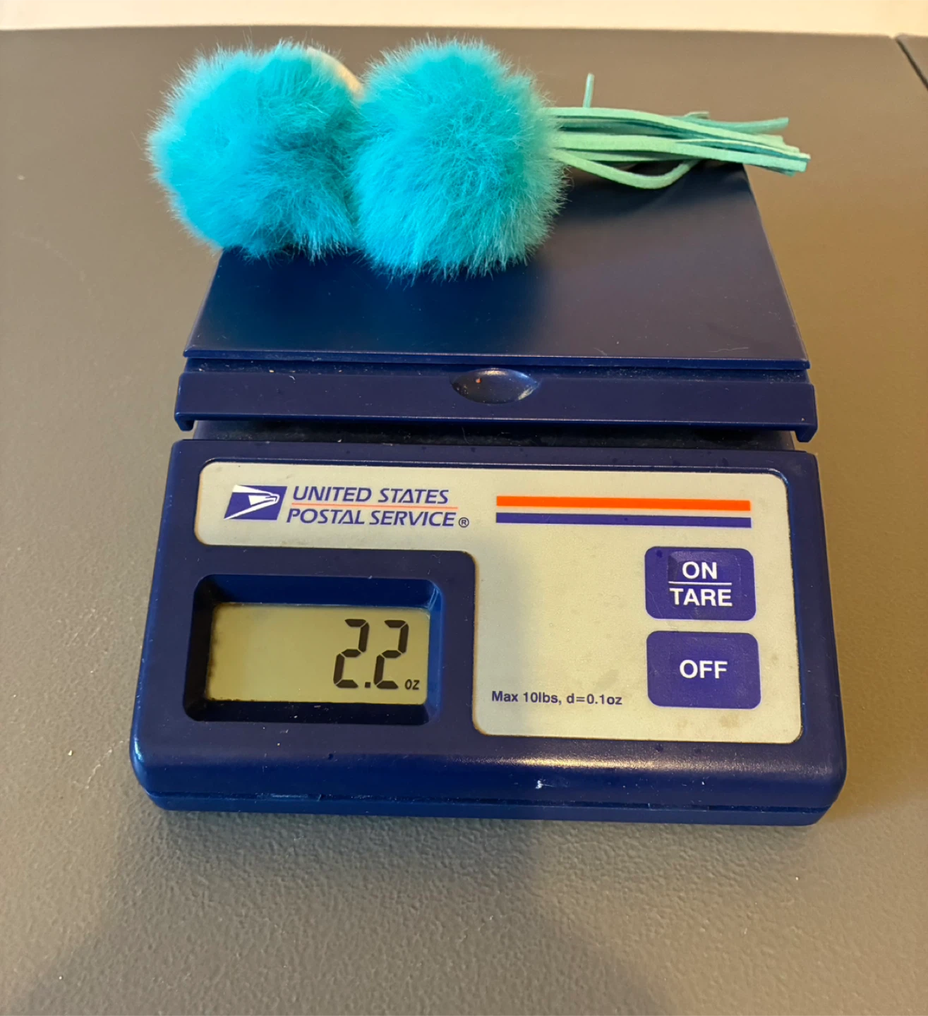 Just Be Teal Faux Fur Pom Pom Tassel Keychain - photo 4
