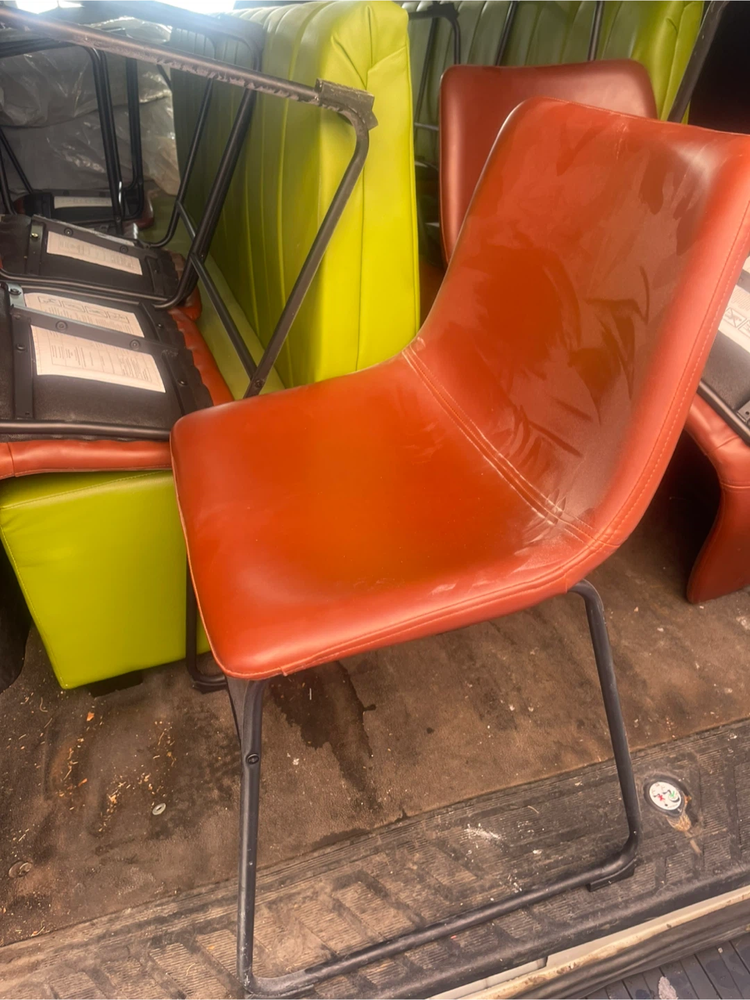 Bright Green Booth Style Bench Seat - photo 3