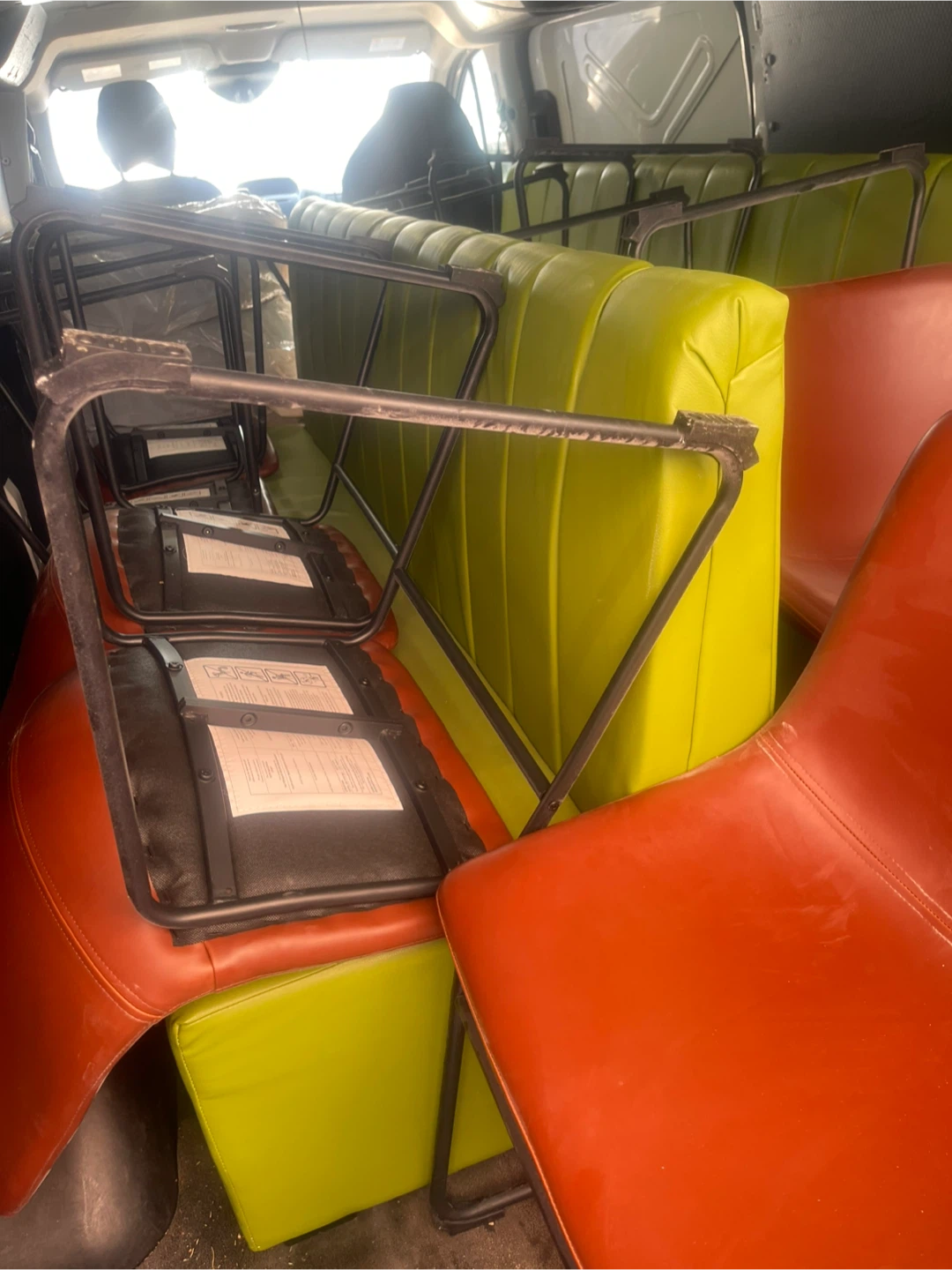 Bright Green Booth Style Bench Seat - photo 4