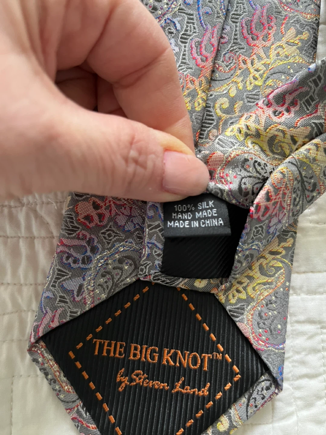 The Big Knot by Steven Land Silk Tie and Pocket Square Set - photo 3