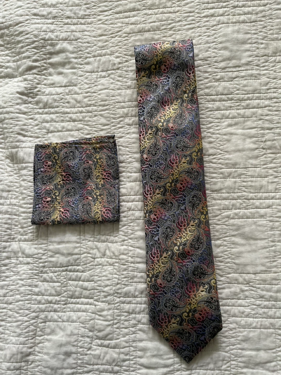 The Big Knot by Steven Land Silk Tie and Pocket Square Set