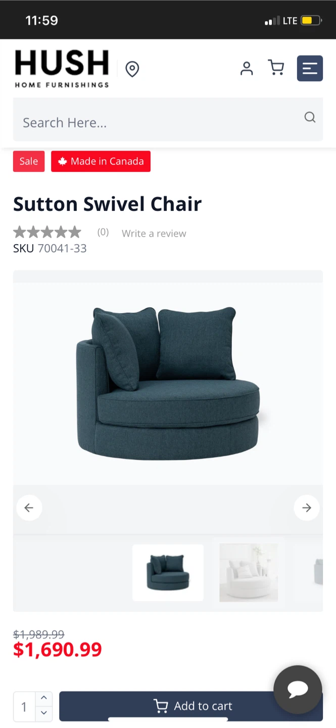 Palliser Sutton Swivel Lounge  Chair (CAN DELIVER) - photo 2